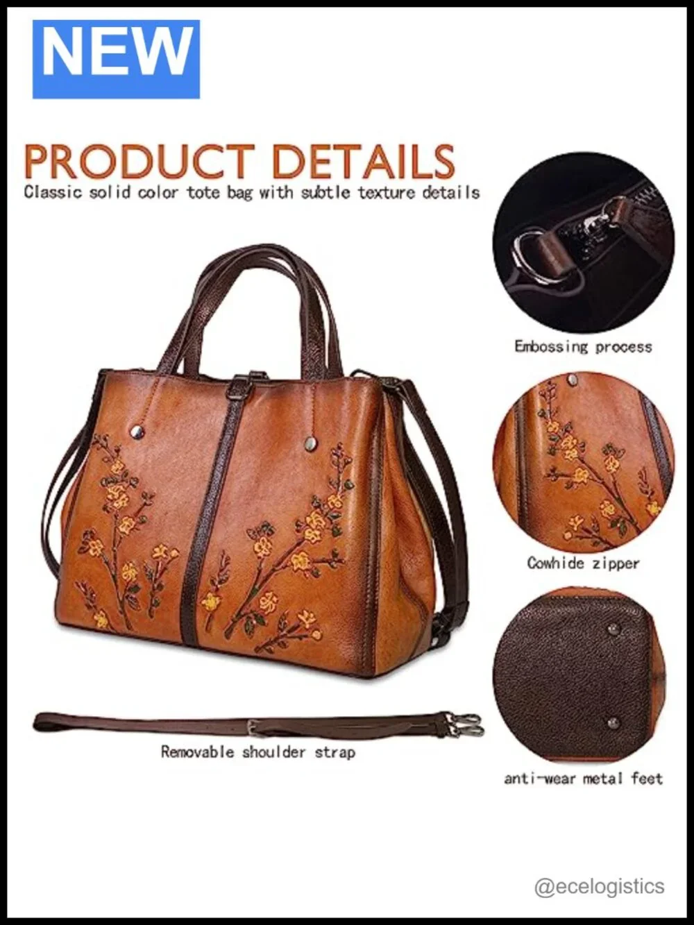 Genuine Leather Vintage Bag & Wallet Set for Women - Crossbody Purse with RFID